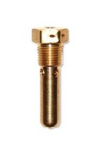 Curtis CCA-2500 Brass 1/8" NPT x .335 Long Push to Open/Non-Locking Drilled Flush Mounted Fuel Valve