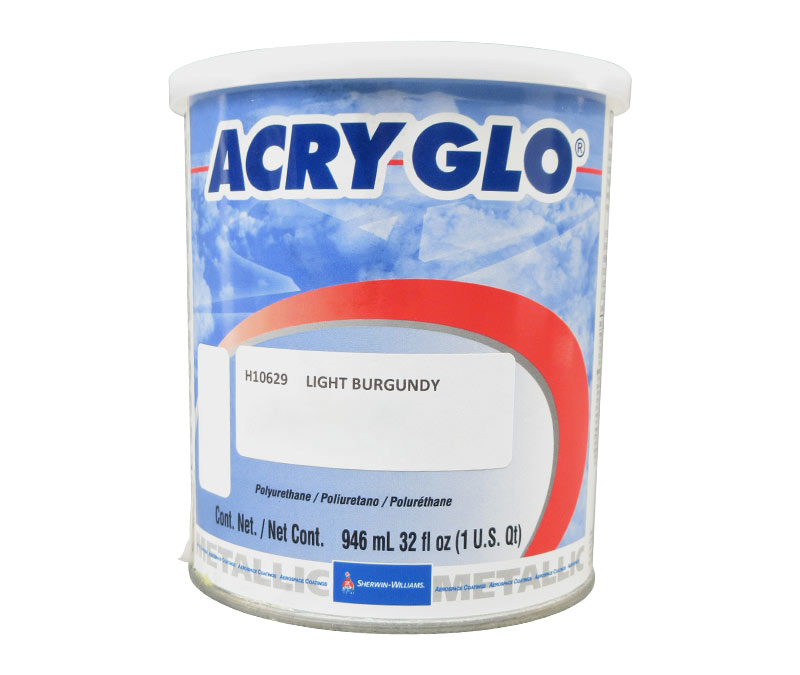 Sherwin-Williams H10629 ACRY GLO Conventional Metallic Light Burgundy Acrylic Urethane Paint - 3/4 Quart