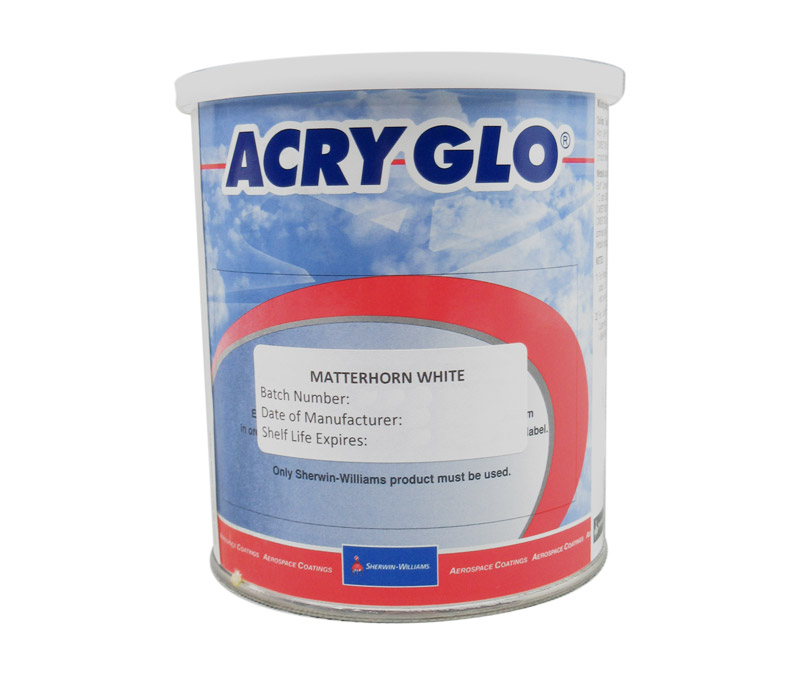 Sherwin-Williams T10284 ACRY GLO Conventional Matterhorn White Acrylic Urethane Paint - 3/4 Quart