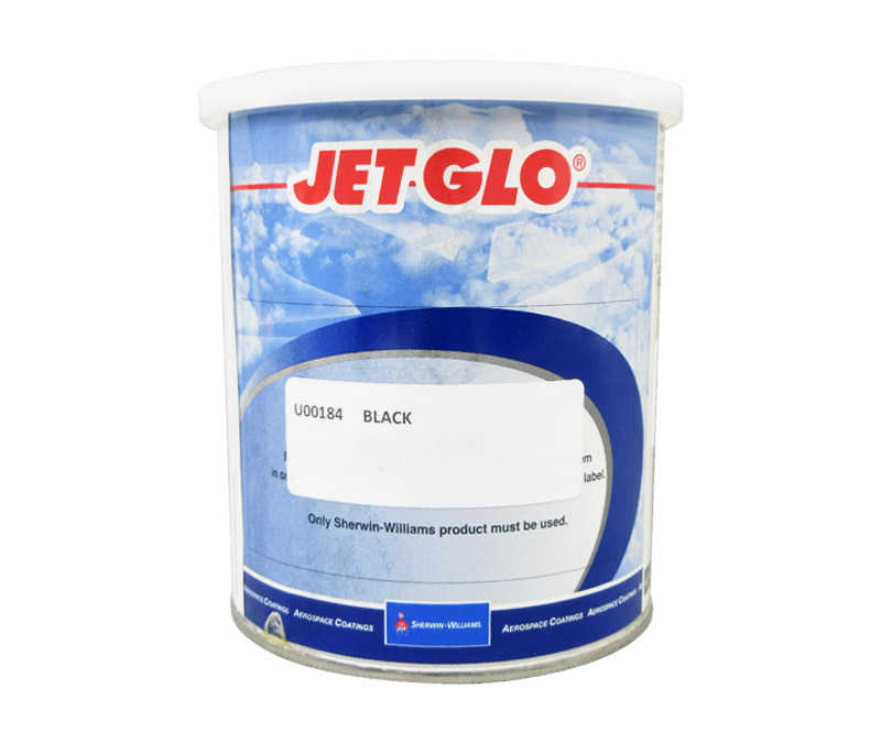 Sherwin-Williams U00184 JET GLO Polyester Urethane Topcoat Paint Flat Paint Black - Quart