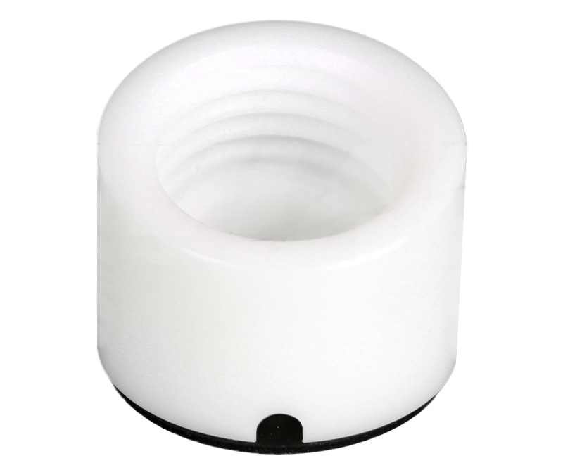 Celeste® TR-BASE125W White 12° Angle Counter Mount Threaded Bottom Soap Dispenser Base