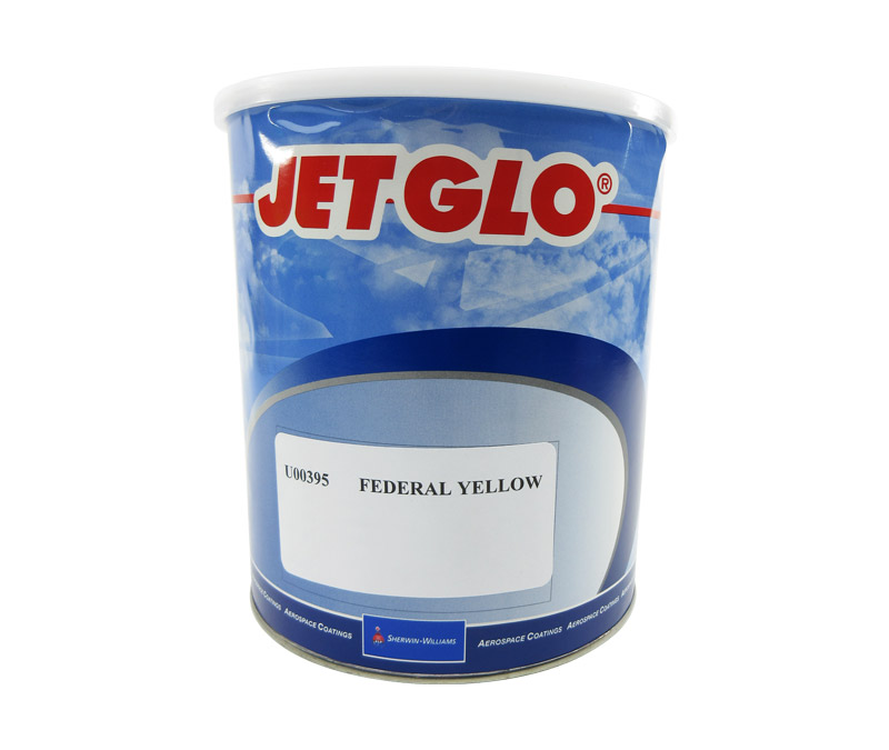 Sherwin-Williams U00395 JET GLO FED-STD 595 Yellow 13538 Polyester Urethane Topcoat Paint - Gallon