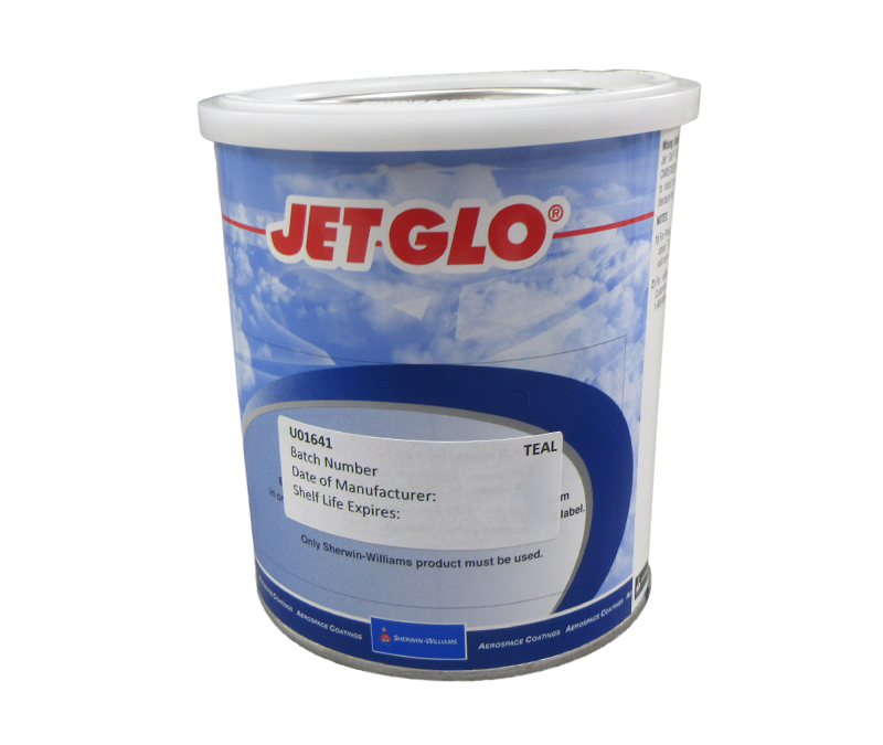 Sherwin-Williams U01641 JET GLO Polyester Urethane Topcoat Paint Teal - Quart