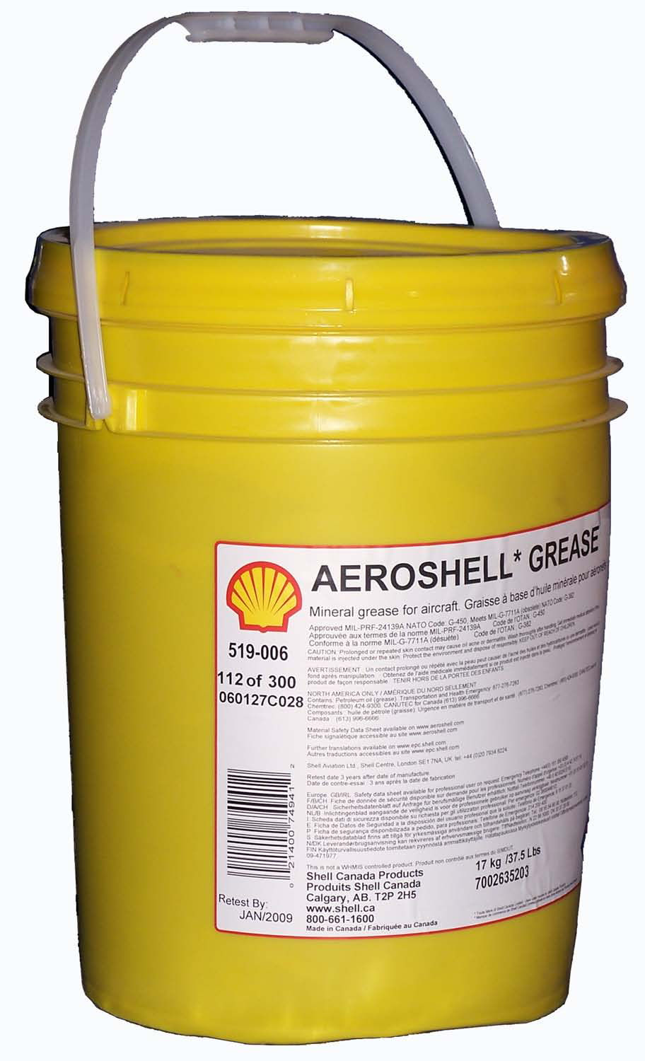 AeroShell™ Grease 5 High-Temperature Mineral Aircraft Grease - 17 Kg (37.5 lb) Pail