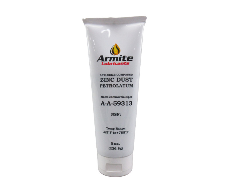 Federal Specification A-A-59313 Gray Zinc Dust Petrolatum Anti-Seize Compound - 8 oz Tube