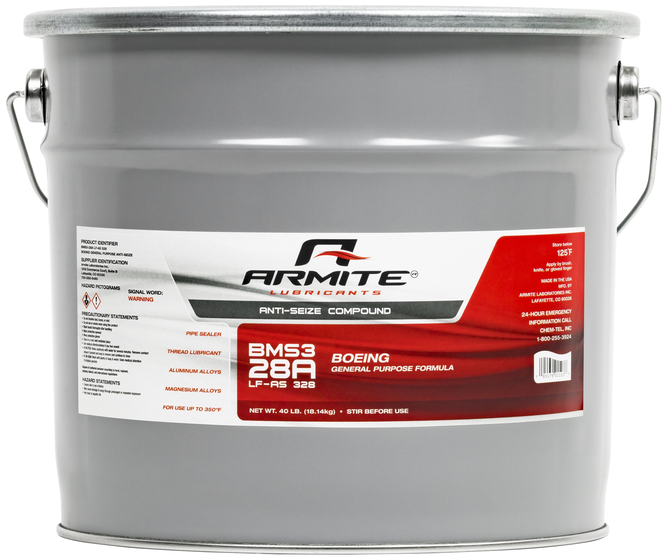 Boeing BMS 3-28A (LF-AS 328) Gray General-Purpose Anti-Seize Compound - 40 lb Pail