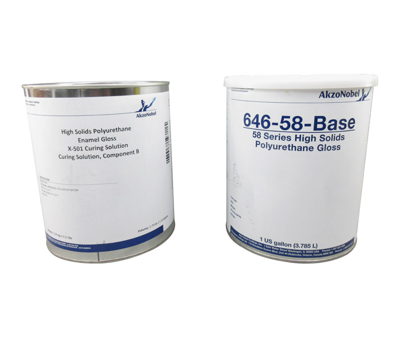AkzoNobel 646-58-4062/X-501 FS#14062 Green MIL-PRF-85285E Type I Class H Spec Chemical Resistant Military Polyurethane Topcoat - 2 Gallon Kit