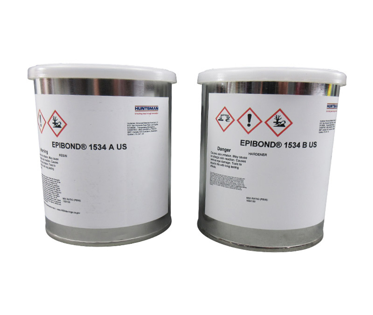 HUNTSMAN® EPIBOND® 1534-A/B Amber BMS5-126 TYII, CLI, GR B Rev. H Spec Epoxy Adhesive - Quart Kit