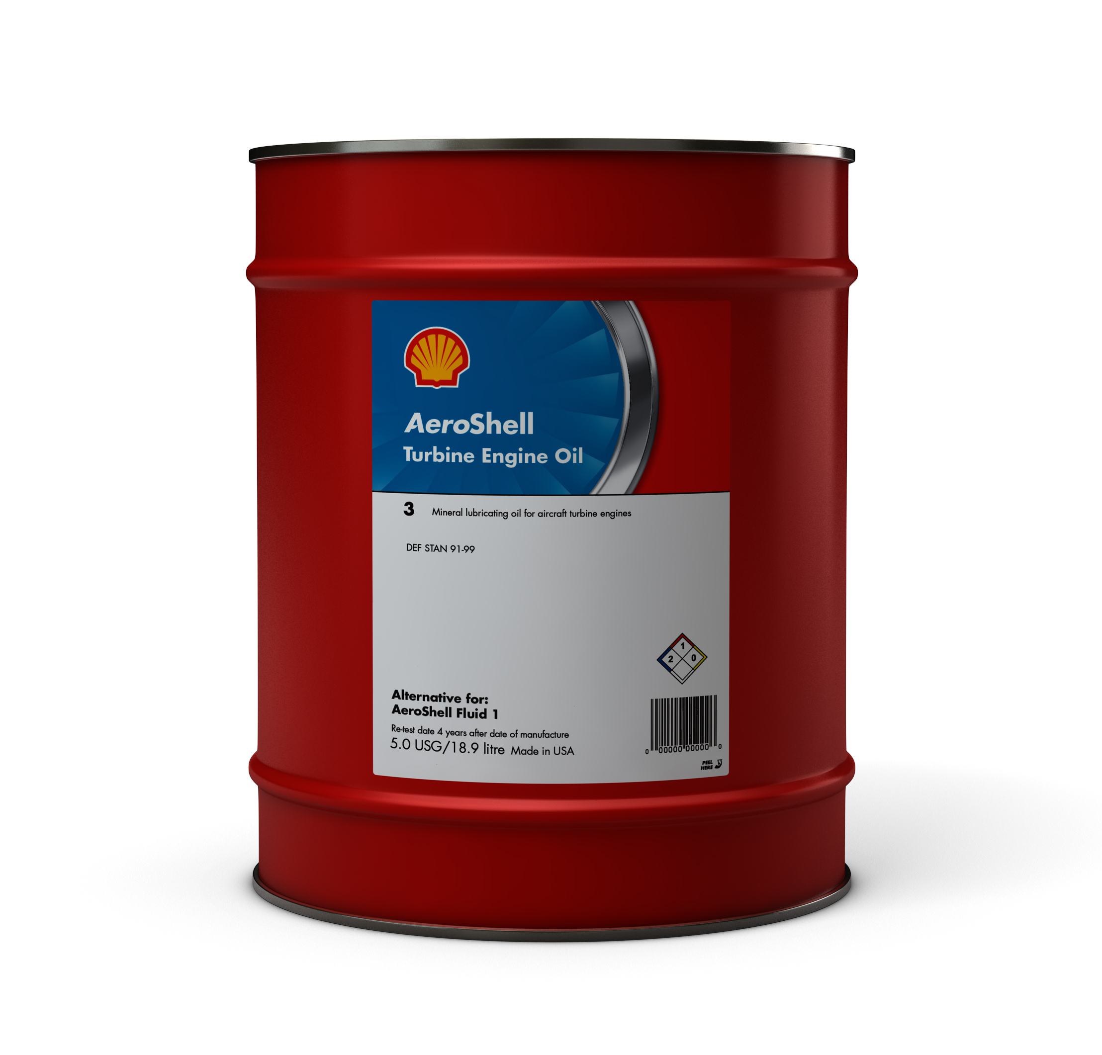 AeroShell™ Turbine Oil 3 Synthetic Turbine Engine Oil - 20 Liter Pail
