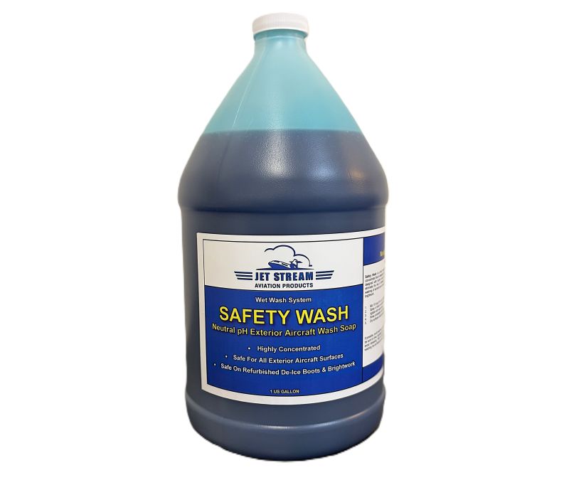 JET STREAM® SWG1 SAFETY WASH™ Blue Concentrate Neutral PH Exterior Aircraft Wash Soap - Gallon Jug