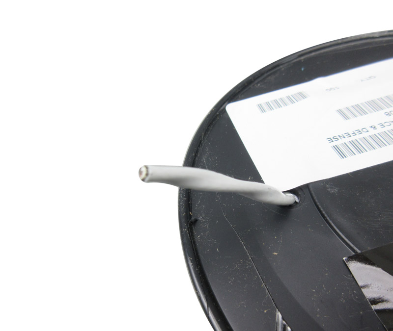 Military Specification M27500/16ML2T08 White Jacket 16 AWG 2 Conductor Shielded Cable - 100-Foot Length