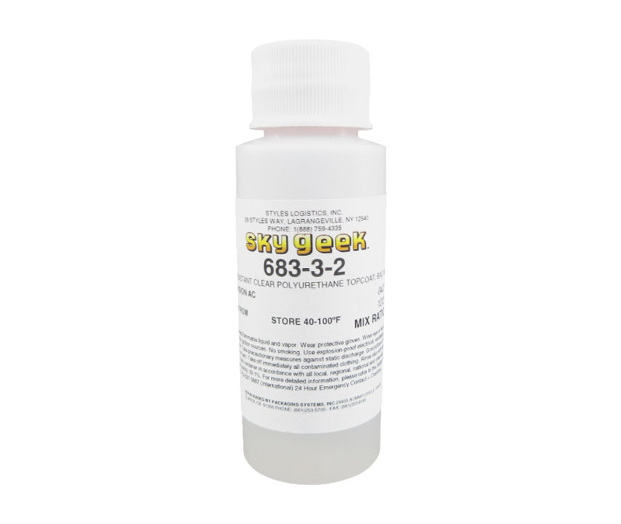 AkzoNobel 683-3-20/X-310A BAC 900 Clear BAC 5710 Type 41 Spec Skydrol® Resistant Polyurethane Topcoat - 2 oz Touch Up Kit - 48/Case