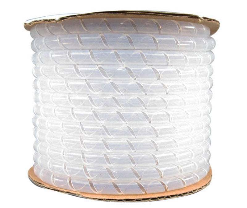 ICO-Rally SWT-1/4 Natural 0.250" OD x 0.030" Wall Teflon Spiral Wrap Tubing - 5-Foot Length