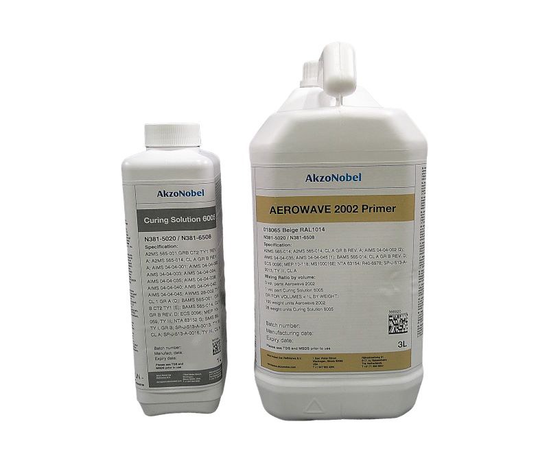 AkzoNobel Aerowave® 2002 Beige RAL1014 Chrome-Free Non-Inhibiting Epoxy Primer - 4 Liter Kit