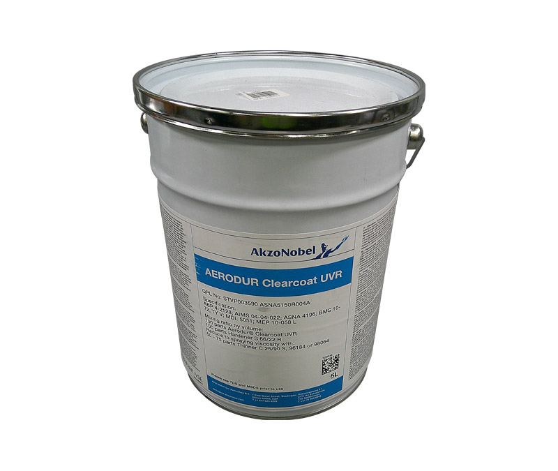 AkzoNobel Aerodur® Clearcoat UVR Clear Polyurethane Topcoat - 5 Liter Tin