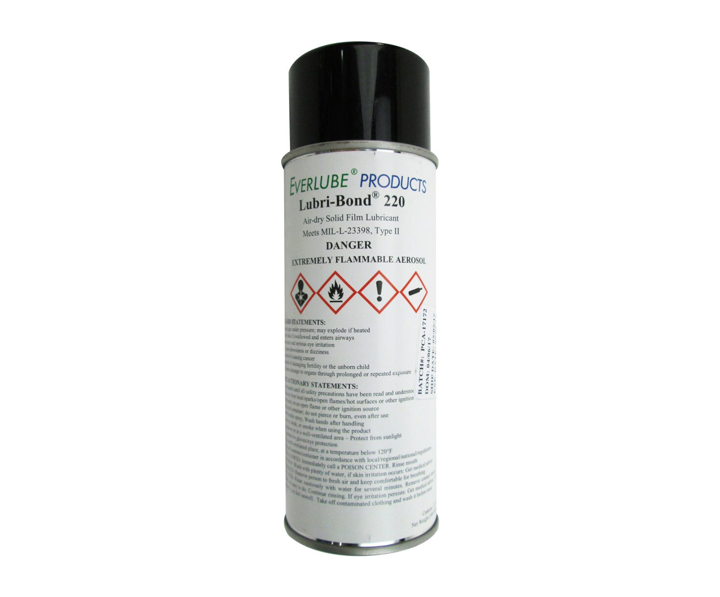 EVERLUBE® LUBRI-BOND® 220 MIL-L-23398D Amendment 2 Type II Spec Air Dry Solid Film Lubricant - 12 oz Aerosol Can