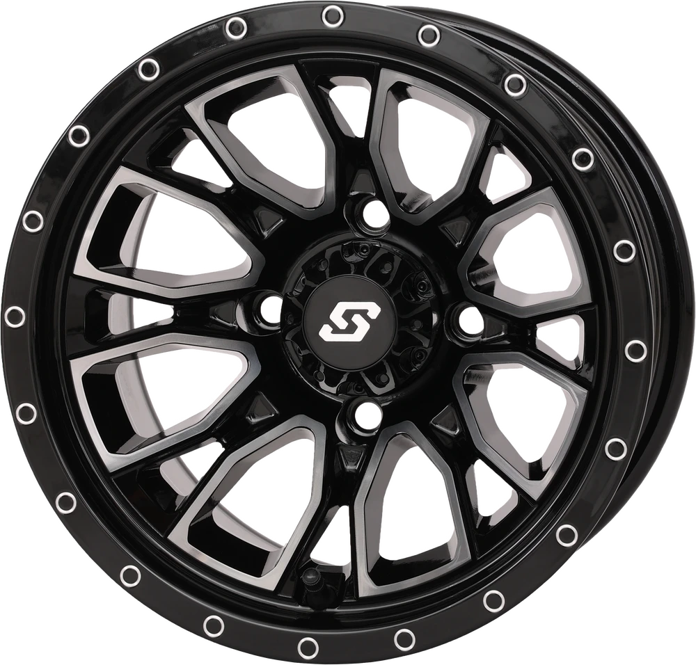 FUSION WHEEL  12X7 2+5 4/110 GLOSS BLK/MACHINED