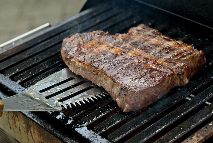Steak on a grill