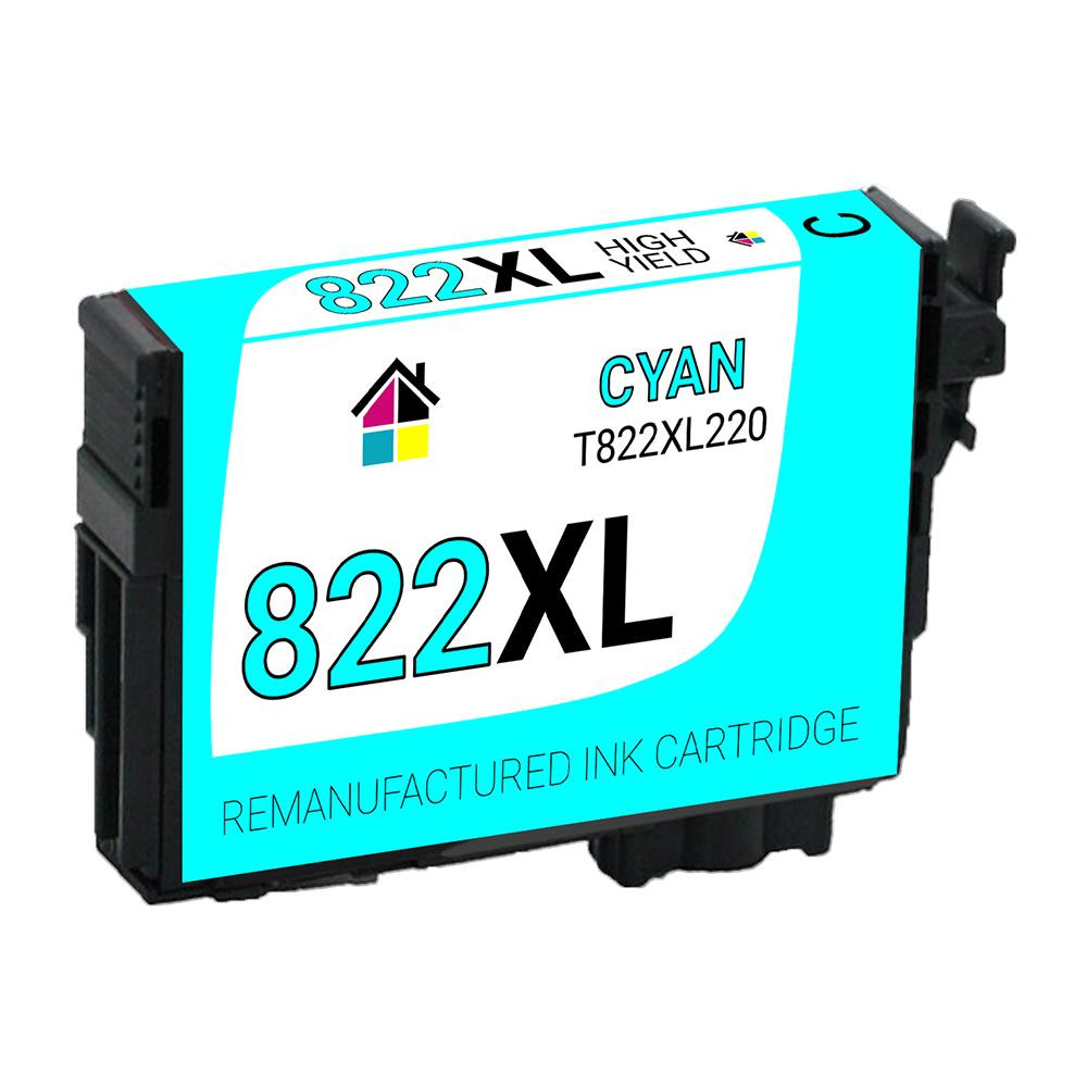 Remanufactured Ink Cartridge for Epson 822XL (T822XL220) Cyan