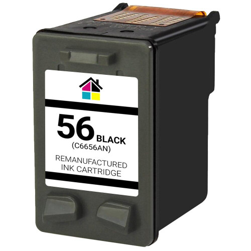 HouseOfInks Remanufactured Ink Cartridge Replacement for HP 56 C6656AN Black HP_56