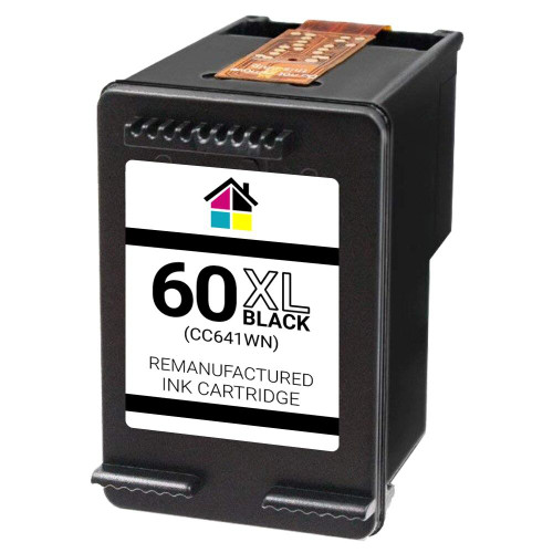 HouseOfInks Remanufactured Ink Cartridge Replacement for HP 60XL CC641WN HY Black HP_60XL-B