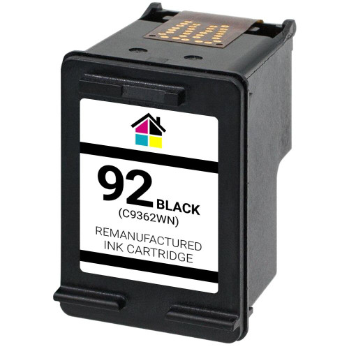 HouseOfInks Remanufactured Ink Cartridge Replacement for HP 92 C9362WN Black HP_92