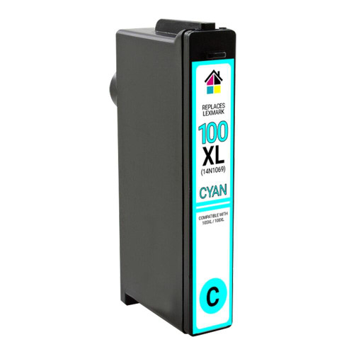 HouseOfInks Compatible Ink Cartridge Replacement for Lexmark #100XL 14N1069 HY Cyan LEX_100XL-C