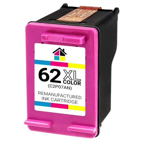 HouseOfInks Remanufactured Ink Cartridge Replacement for HP 62XL C2P07AN HY Color HP_62XL-C