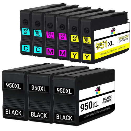 Remanufactured Ink Cartridge for HP 950XL & 951XL HY 9PK - 3B/2CMY ...