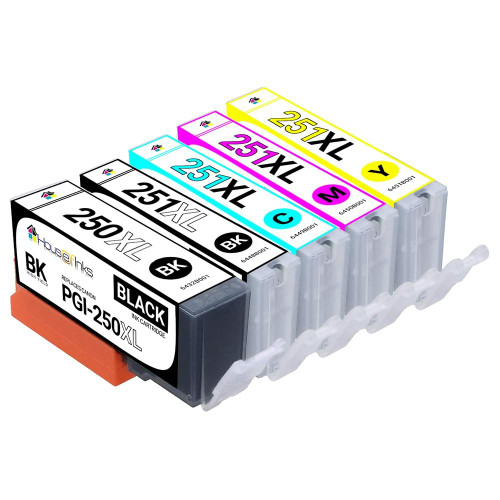 HouseOfInks Compatible Ink Cartridge Replacement for Canon 5PK - PGI250XL and CLI251XL BCMY CANON_PGI250andCLI251-5PK