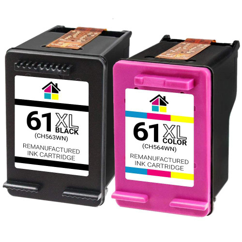 HouseOfInks Remanufactured Ink Cartridge Replacement for HP 61XL HY 2PK - 1B/1C HP_61XL-2PK NG