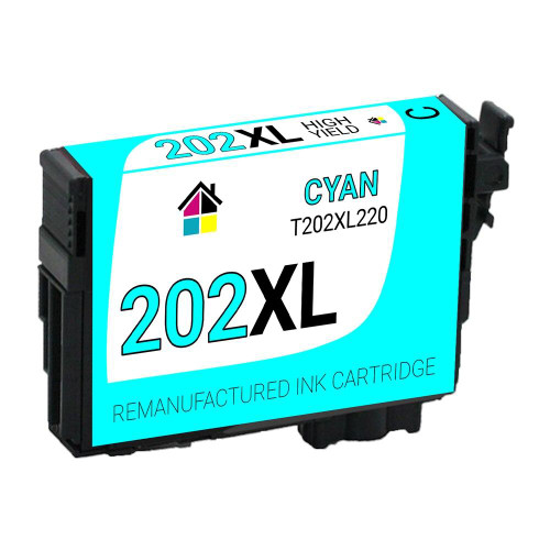 Houseofinks Remanufactured Replacement for Epson 202XL T202XL220 High Yield Cyan Ink Cartridge EPSON_T202XL-C