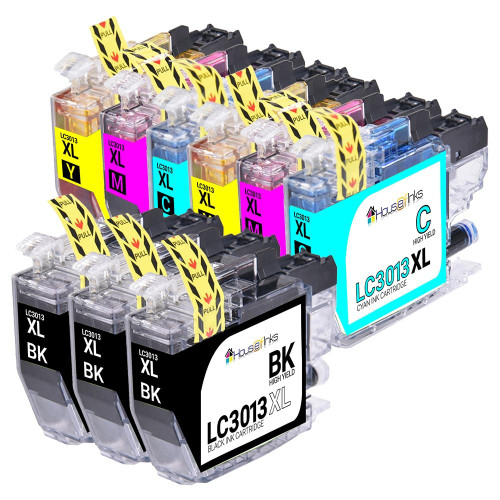 Houseofinks Compatible Replacement for Brother LC3013 High Yield Ink Cartridge 9PK - 3 Black, 2 Cyan, 2 Magenta, 2 Yellow BROTHER_LC3013-9PK