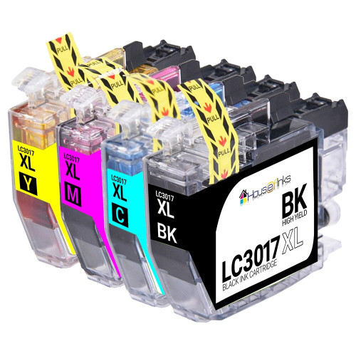 Houseofinks Compatible Replacement for Brother LC3017 High Yield Ink Cartridge 4PK - Black, Cyan, Magenta, Yellow BROTHER_LC3017-4PK