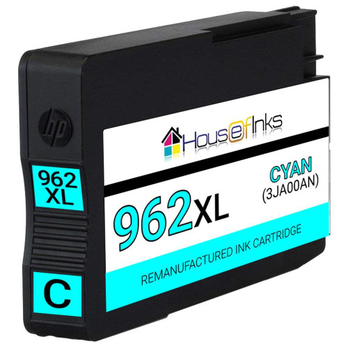 Houseofinks Remanufactured Replacement for HP 962XL 3JA00AN High Yield Cyan Ink Cartridge HP_962XL-C