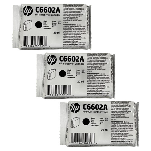 HP C6602A 3-Pack Black Genuine Ink Cartridge HP_C6602A-3PK-OEM