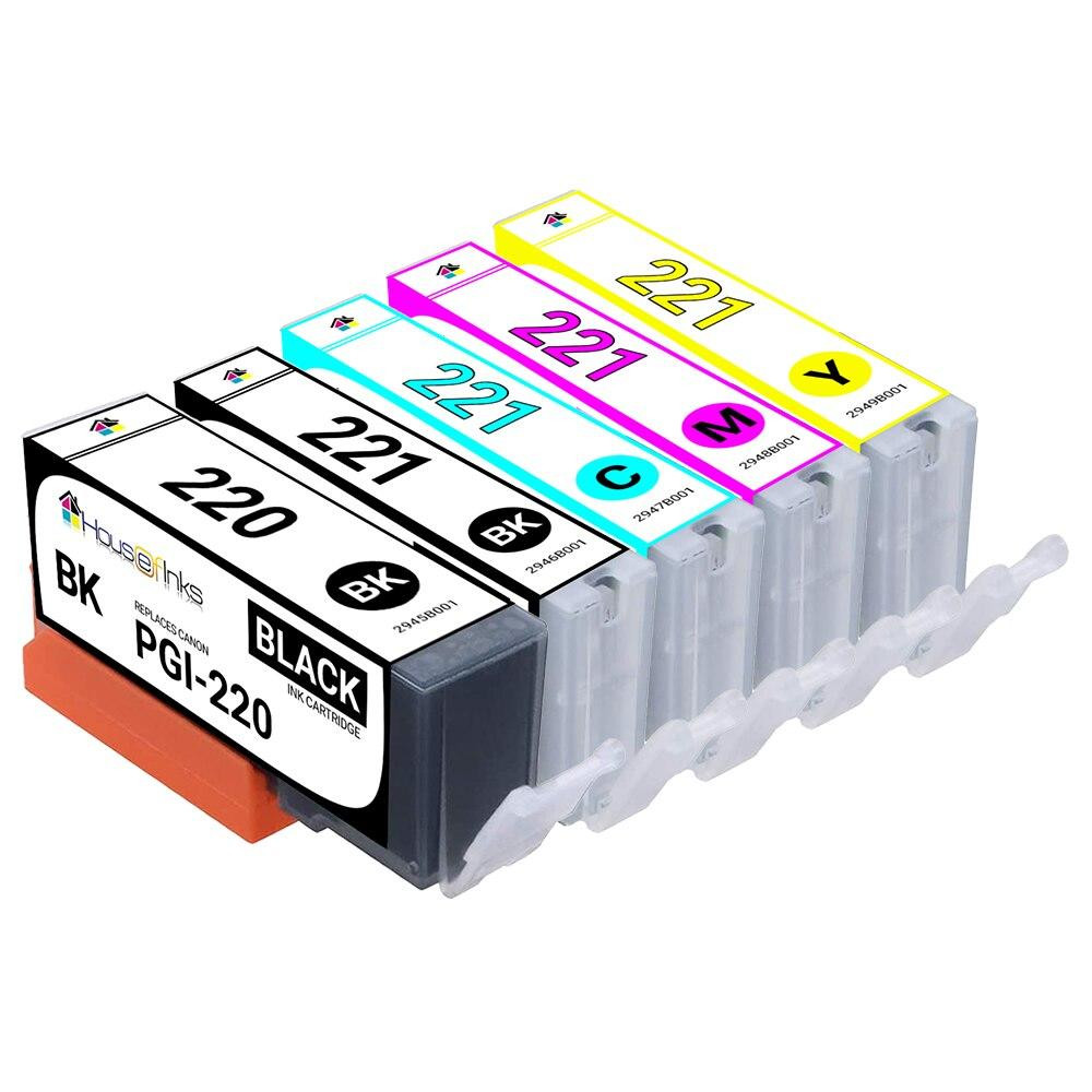 Canon Compatible Ink Cartridge 5PK - PGI220 & 1ea. CLI221 BCMY