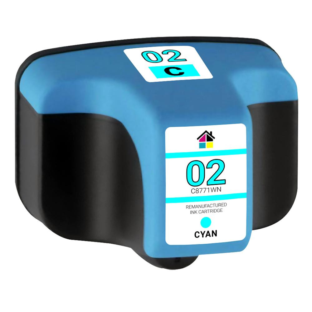 HP 02 (C8771WN) High Yield Cyan Remanufactured Ink Cartridge