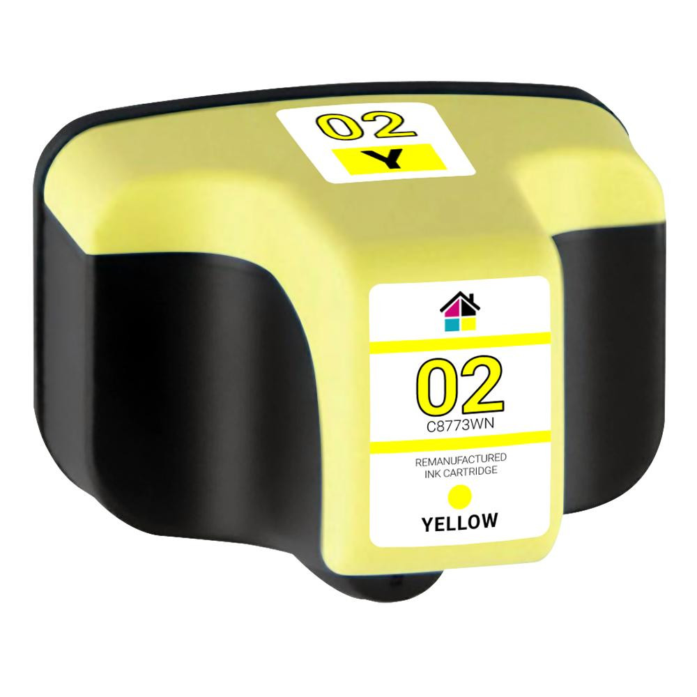 HP 02 (C8773WN) High Yield Yellow Remanufactured Ink Cartridge