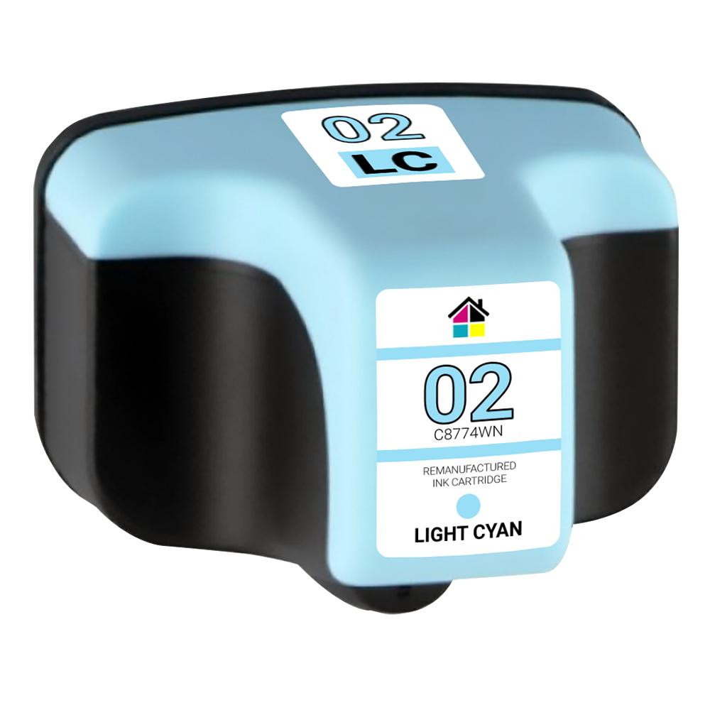HP 02 (C8774WN) High Yield Light Cyan Remanufactured Ink Cartridge