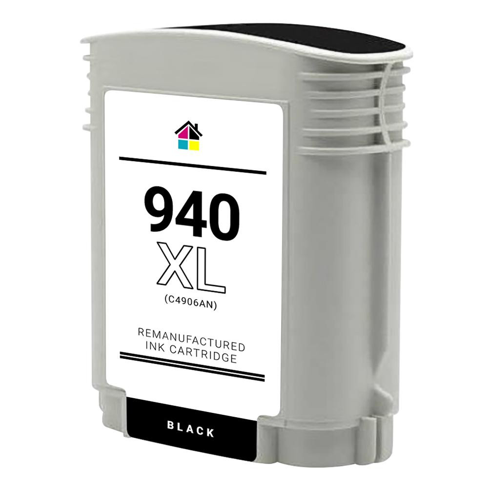 HP 940XL (C4906A) High Yield Black Remanufactured Ink Cartridge