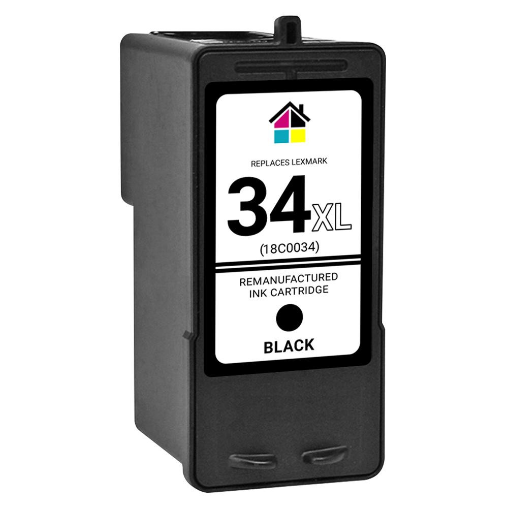Lexmark #34 (18C0034) High Yield Black Remanufactured Ink Cartridge