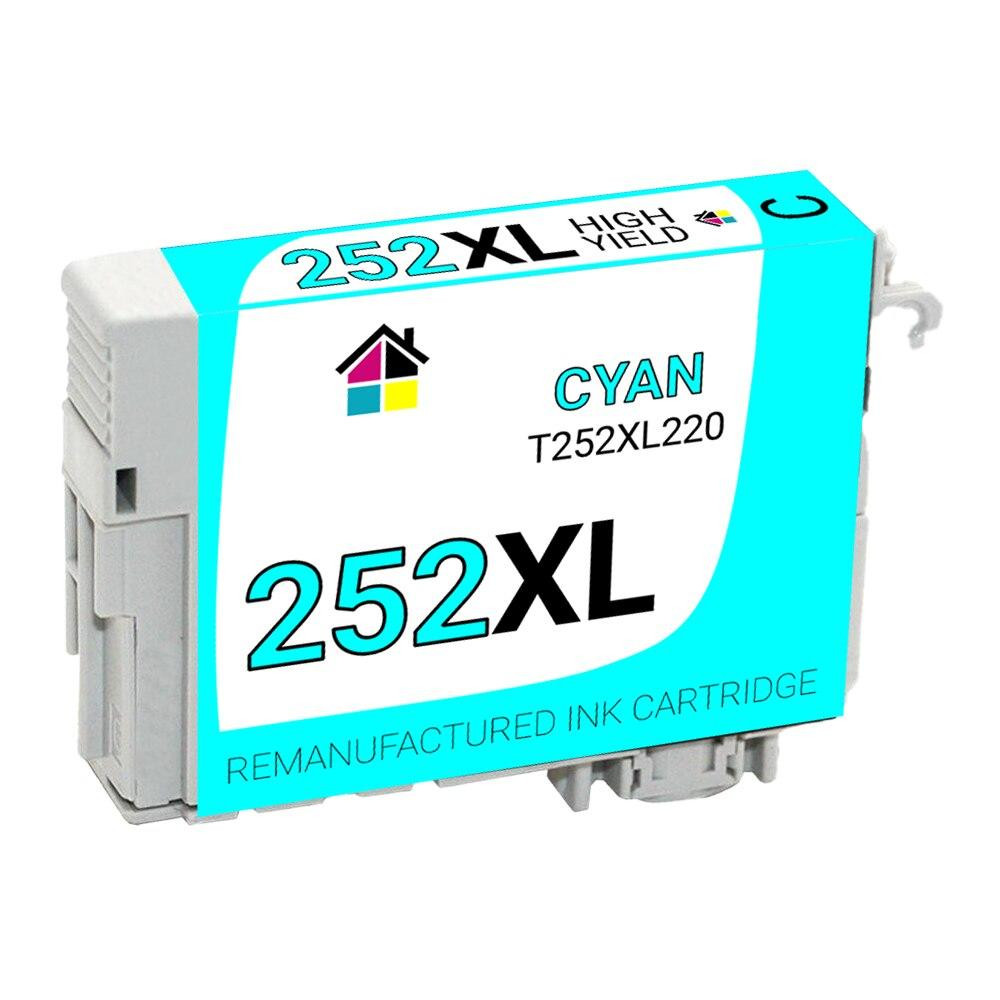 Epson 252XL (T252XL220) High Yield Cyan Remanufactured Ink Cartridge
