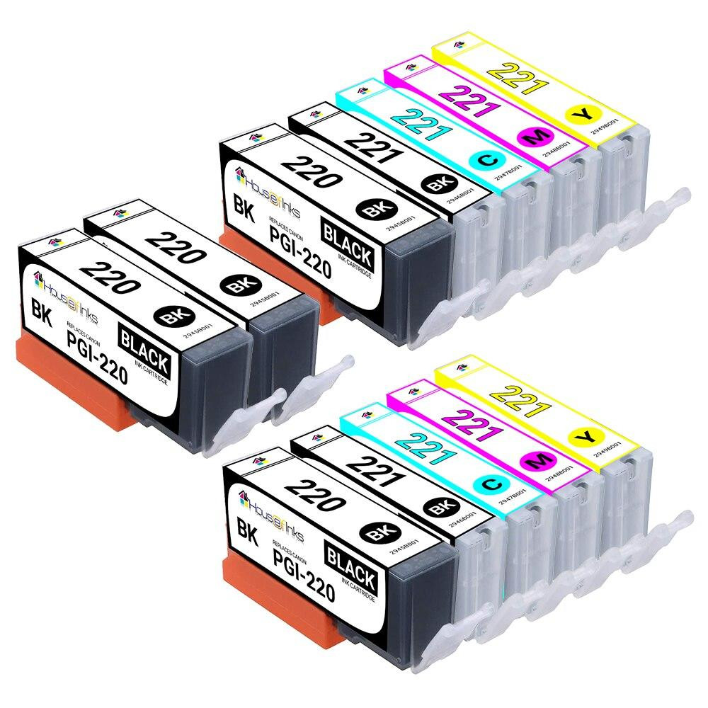 Canon Compatible Ink Cartridge 12PK - 4 PGI220 & 2ea. CLI221 BCMY