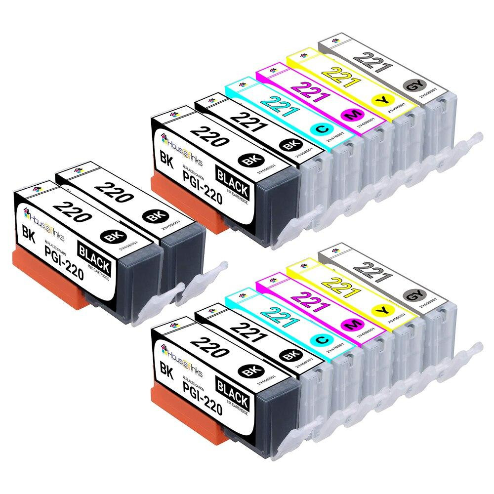 Canon Compatible Ink Cartridge 14PK - 4 PGI220 & 2ea. CLI221 BCMY + Gray