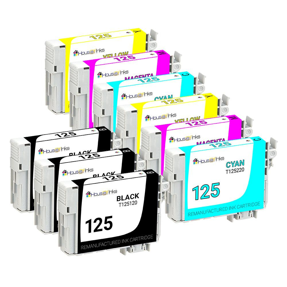 Epson 125 Series Remanufactured Ink Cartridges 9PK (3B, 2ea. CMY) Combo
