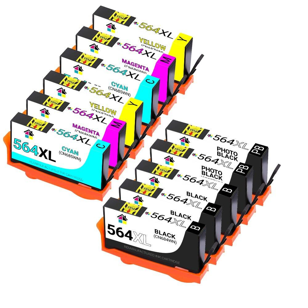 HP 564XL HY Remanufactured Ink Cartridge 11PK - 3 Black, 2ea. CMY + Photo Black