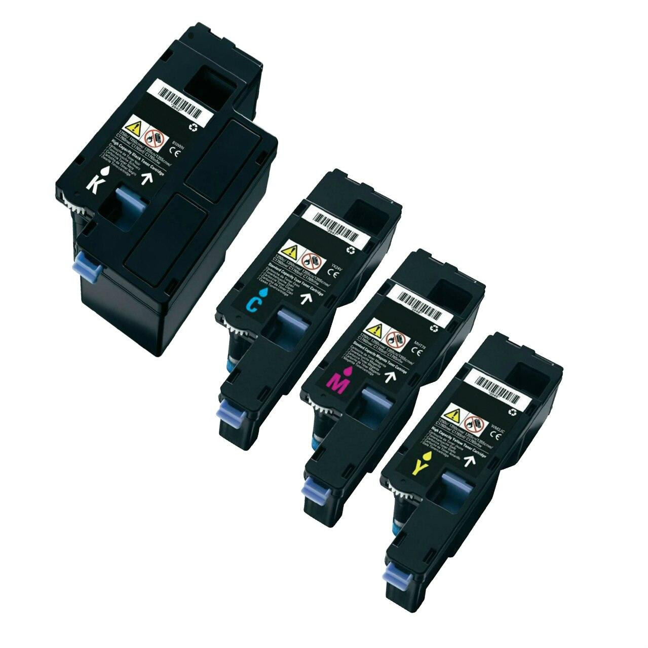 Dell 1250 HY Replacement Toner Cartridges 4PK - 1ea. BCMY Set