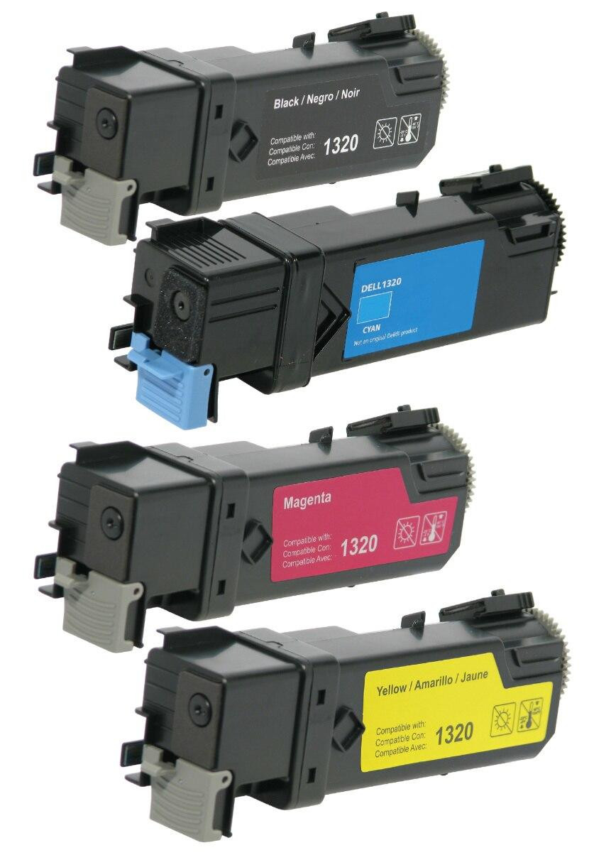 Dell 1320 High Yield Replacement Toner Cartridges 4PK (1ea. BCMY) Combo
