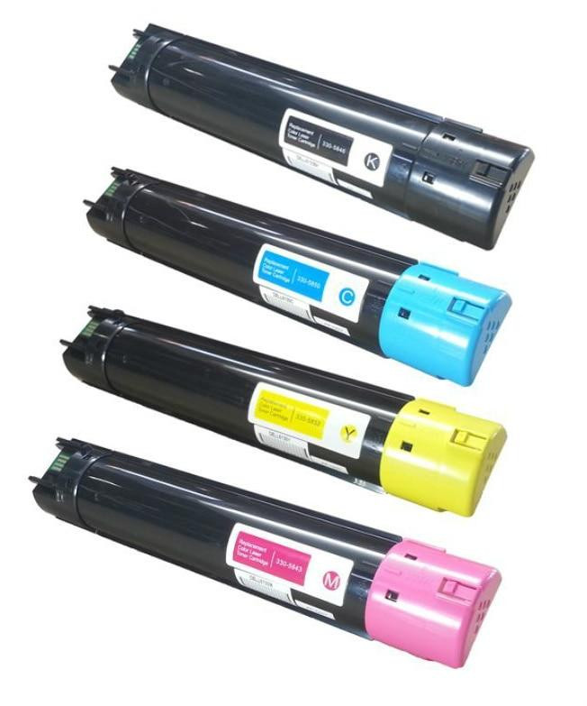 Dell 5130 (5120/5140) Replacement Toner Cartridges 4PK (1ea. BCMY) Combo